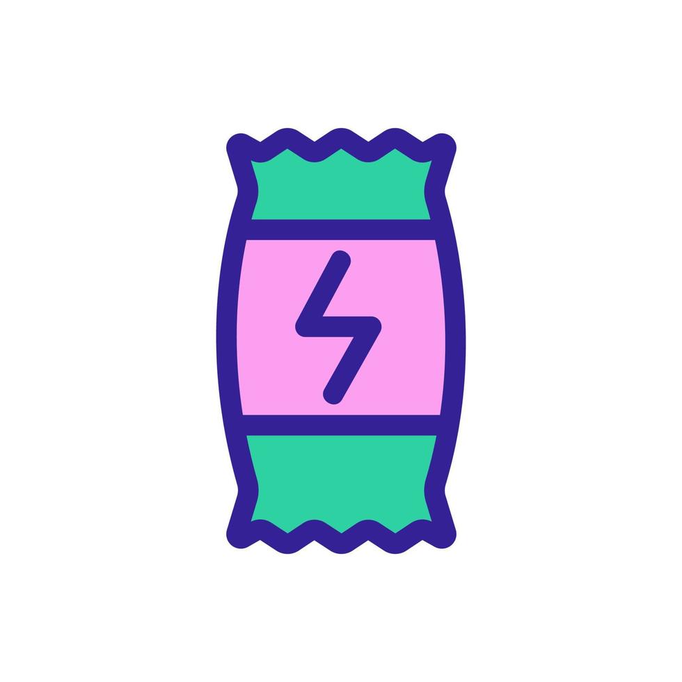 Energy bar icon vector. Isolated contour symbol illustration vector