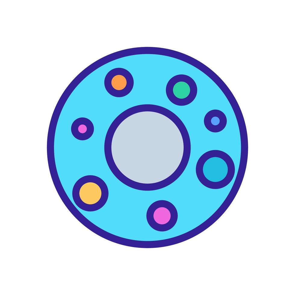 ilustración de contorno de vector de icono de donut de anillo de goma