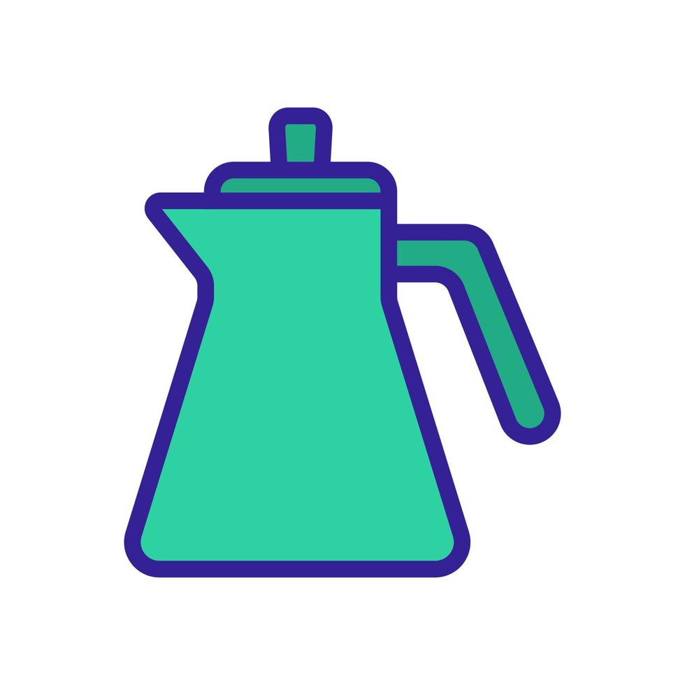 kettle for liquid spill icon vector outline illustration