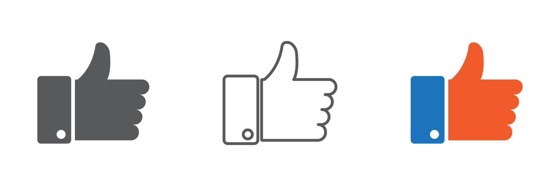 thumbs up icon vector. like icon vector illustration