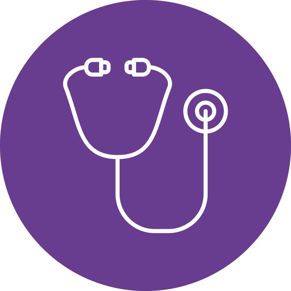 Stethoscope Line Circle Multicolor vector