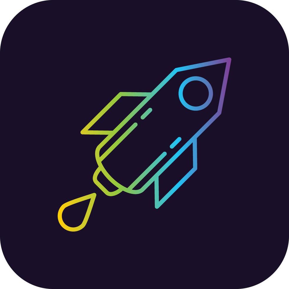 Rocket Gradient Icon vector