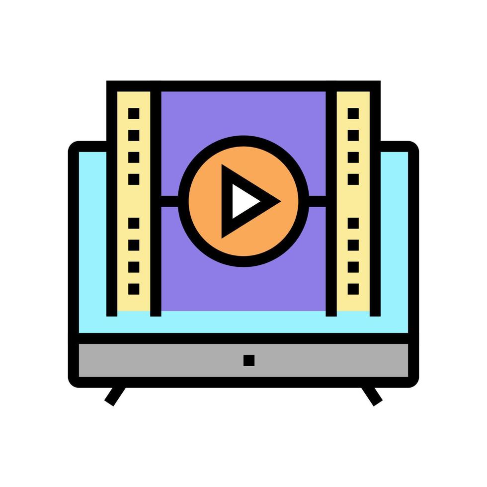watch movie mens leisure color icon vector illustration