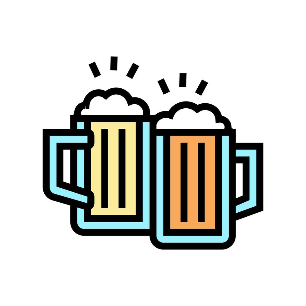 drink beer mens leisure color icon vector illustration