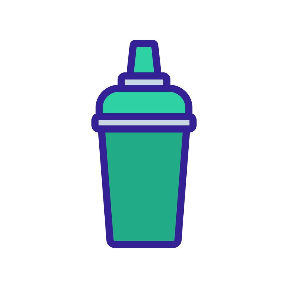 glass shaker with integrated tube for convenience icon vector outline illustration