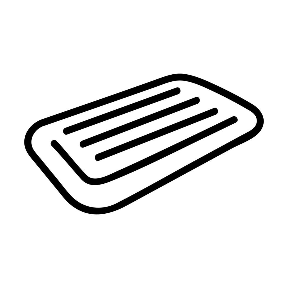 inflatable swimming mattress icon vector outline illustration