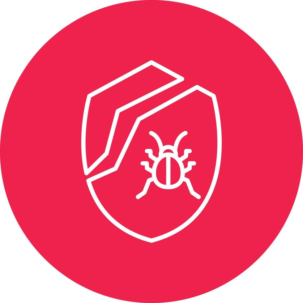 Broken Shield Line Circle Multicolor vector