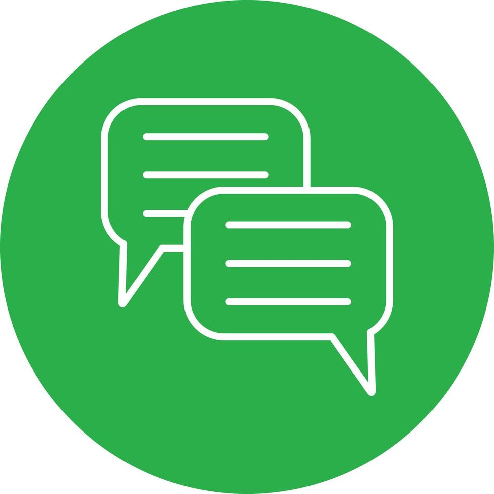 Bubble Chat Line Circle Multicolor vector