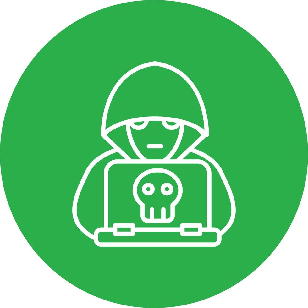 Hacker Line Circle Multicolor vector