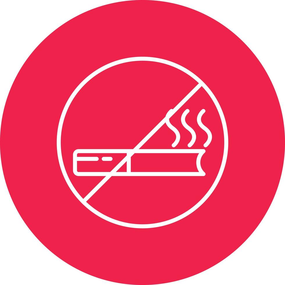 No Smoking Line Circle Multicolor vector