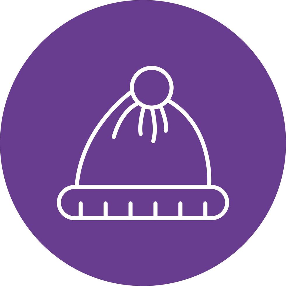 Wool Hat Line Circle Multicolor vector