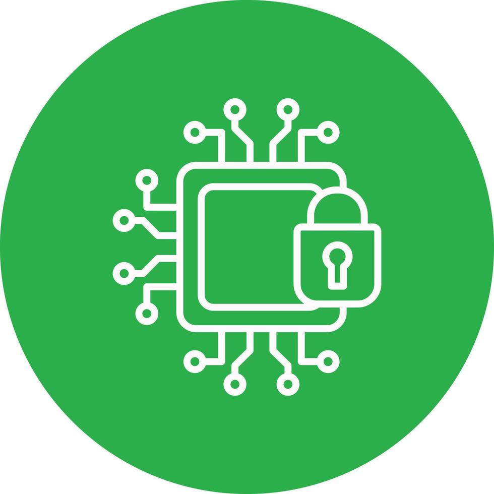 Encrypt Line Circle Multicolor vector