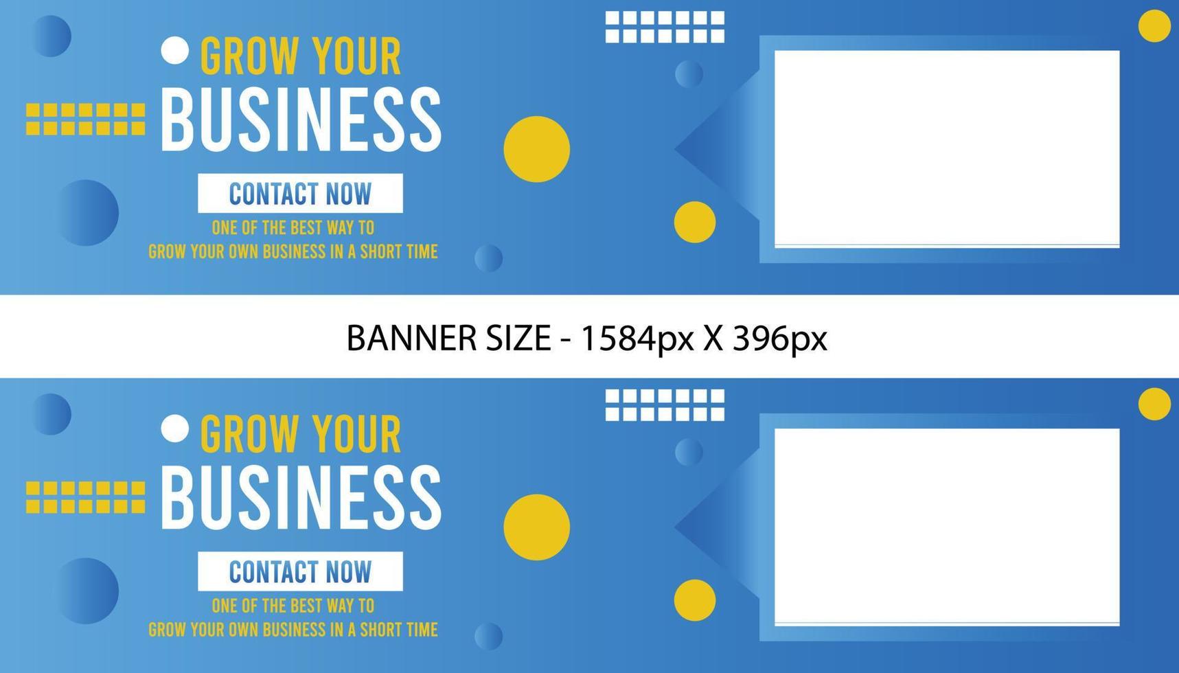 Digital Marketing Corporate Banner Template, Business Banner Template, Vector Social Media Banner Template