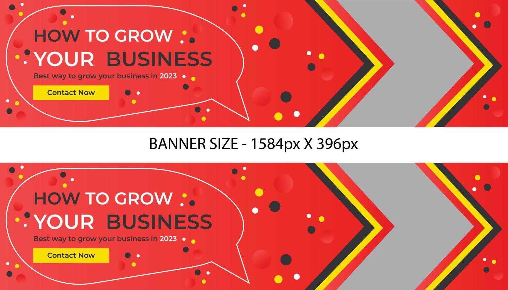 business social media vector banner template, social media web banner and cover template