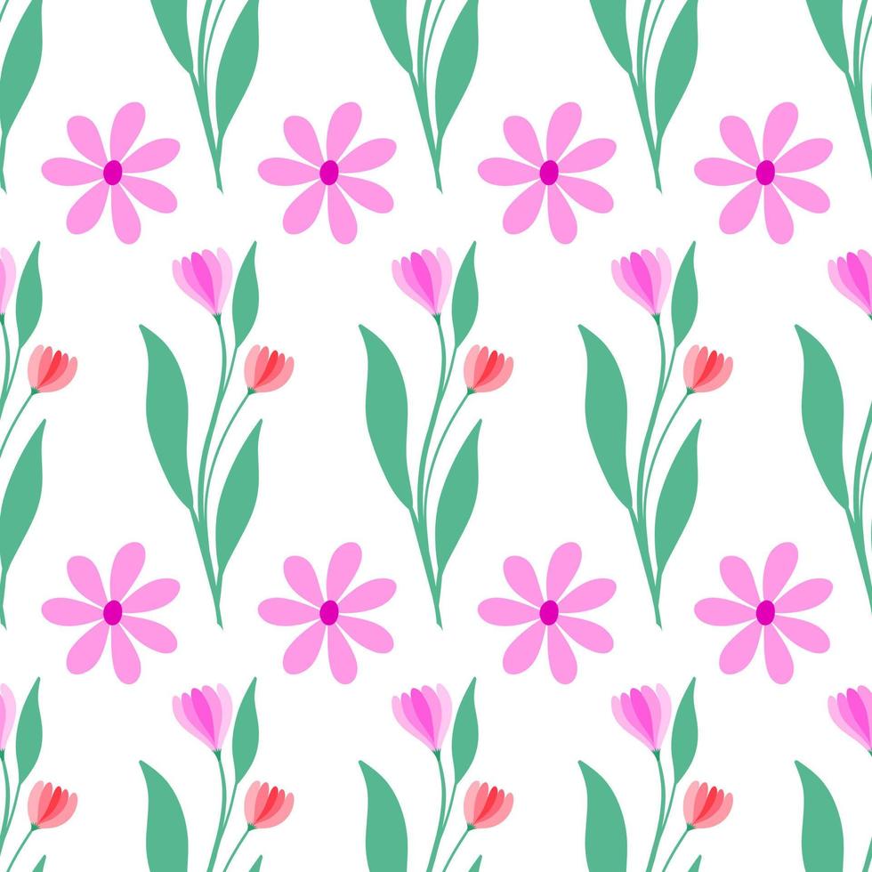 Summer floral seamless pattern. summer background illustration vector