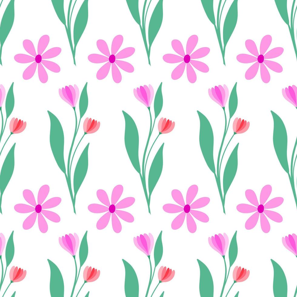 Summer floral seamless pattern. summer background illustration vector