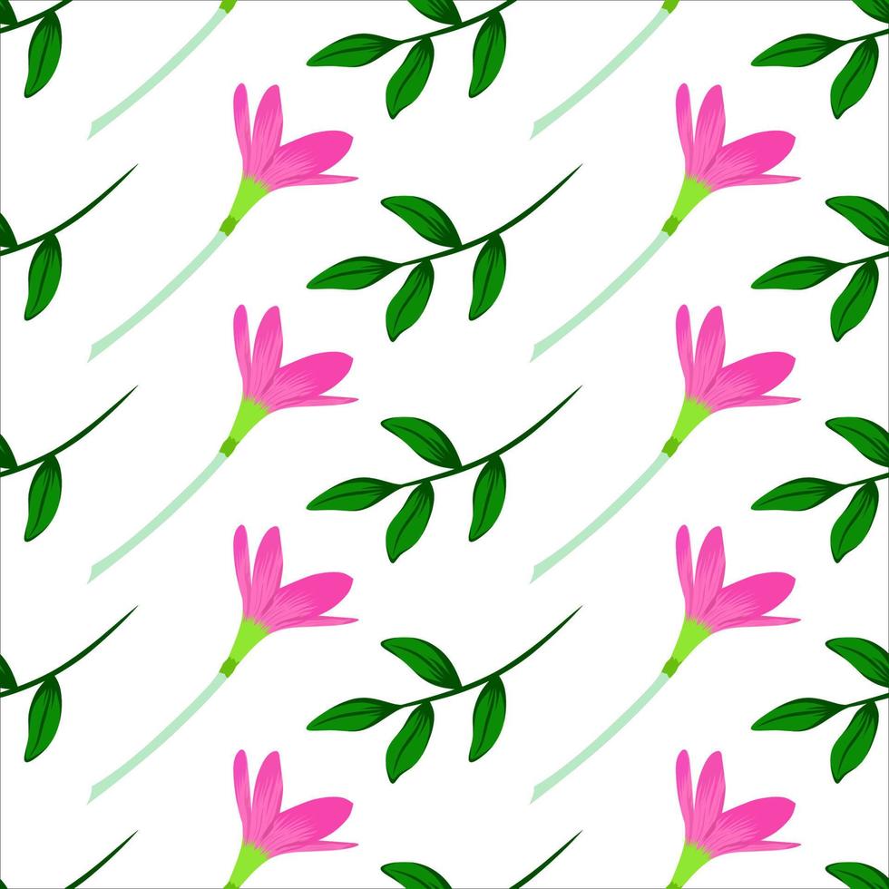 Hand drawn floral seamless pattern vector
