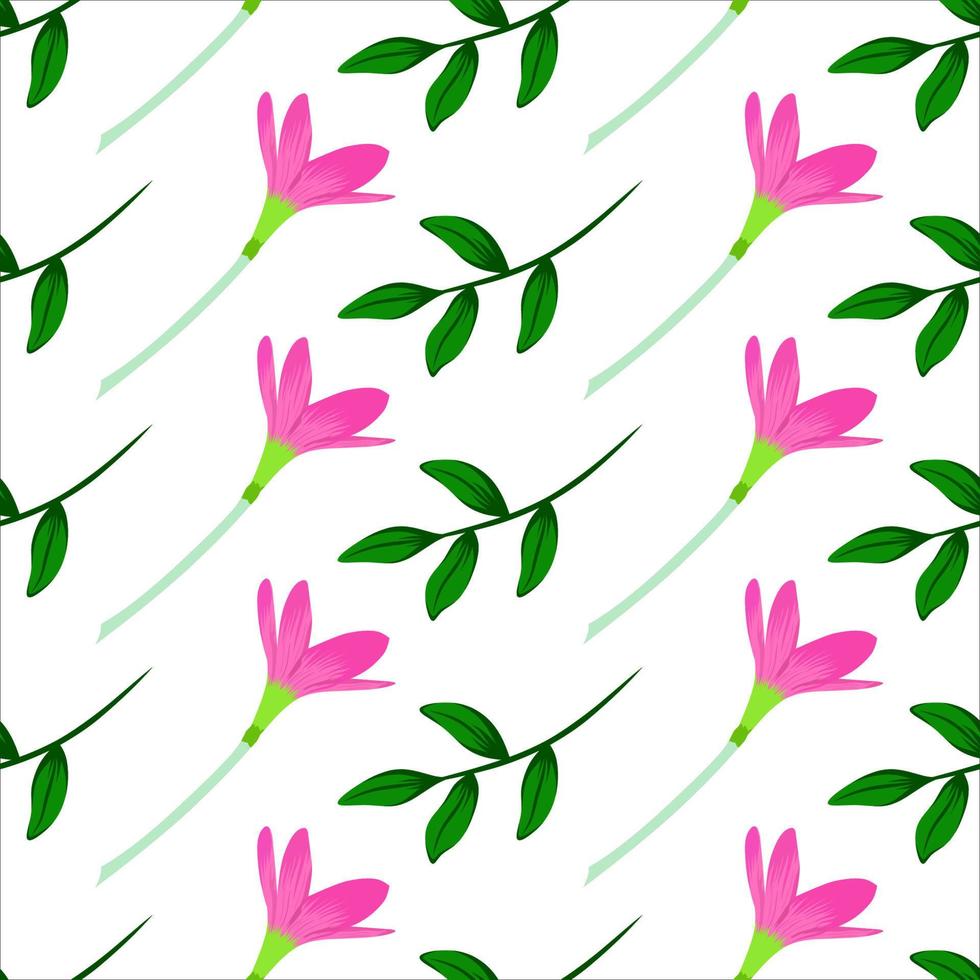 patrón transparente floral dibujado a mano vector