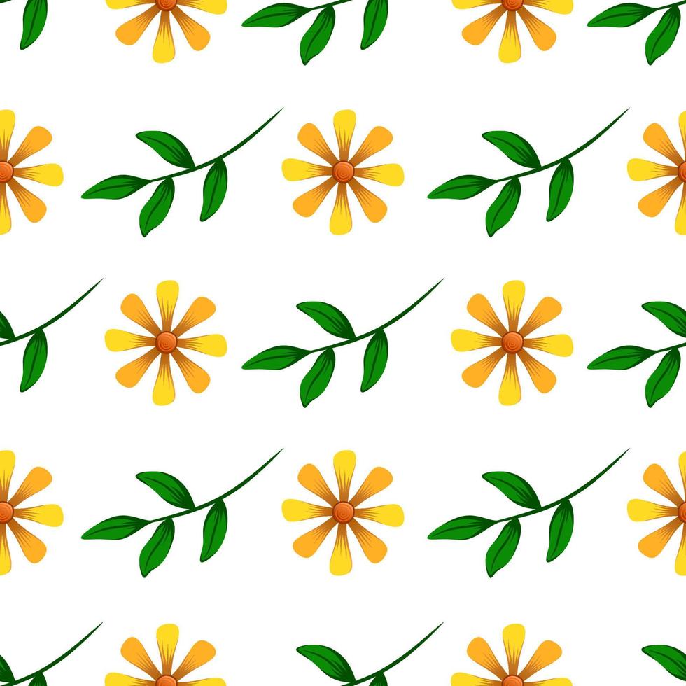 verano floral de patrones sin fisuras vector