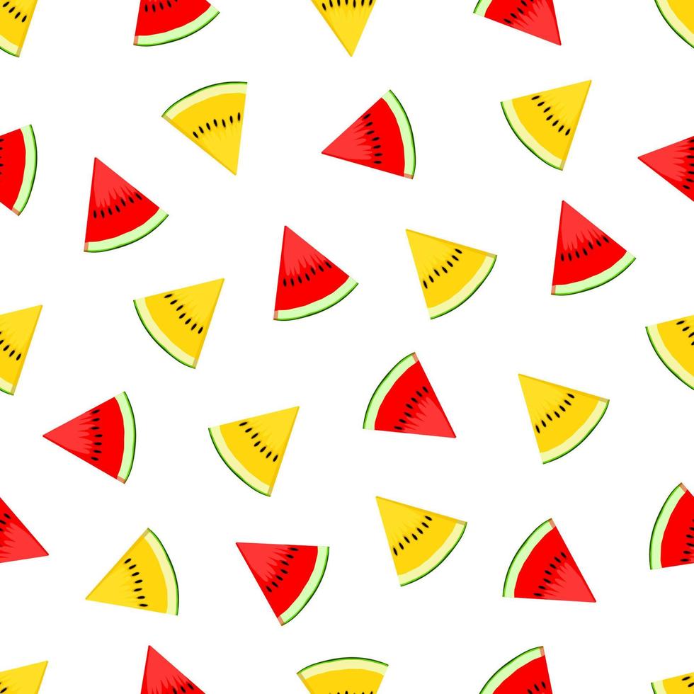 Vector illustration of seamless pattern of watermelon. Vector design background