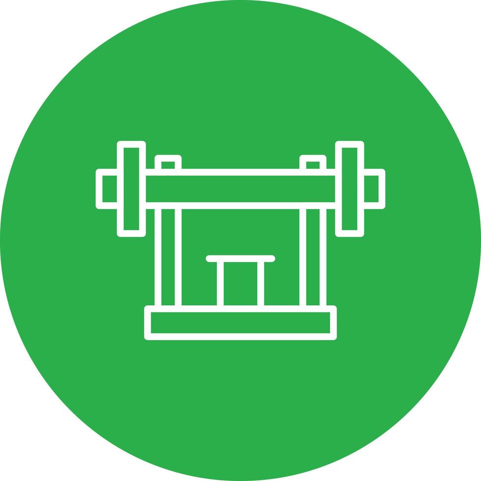 Gym Machine Line Circle Multicolor vector