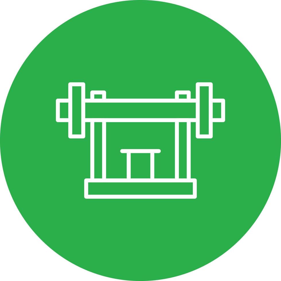 Gym Machine Line Circle Multicolor vector