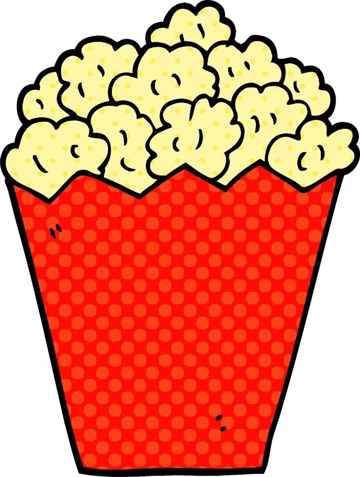 cartoon doodle cinema popcorn vector