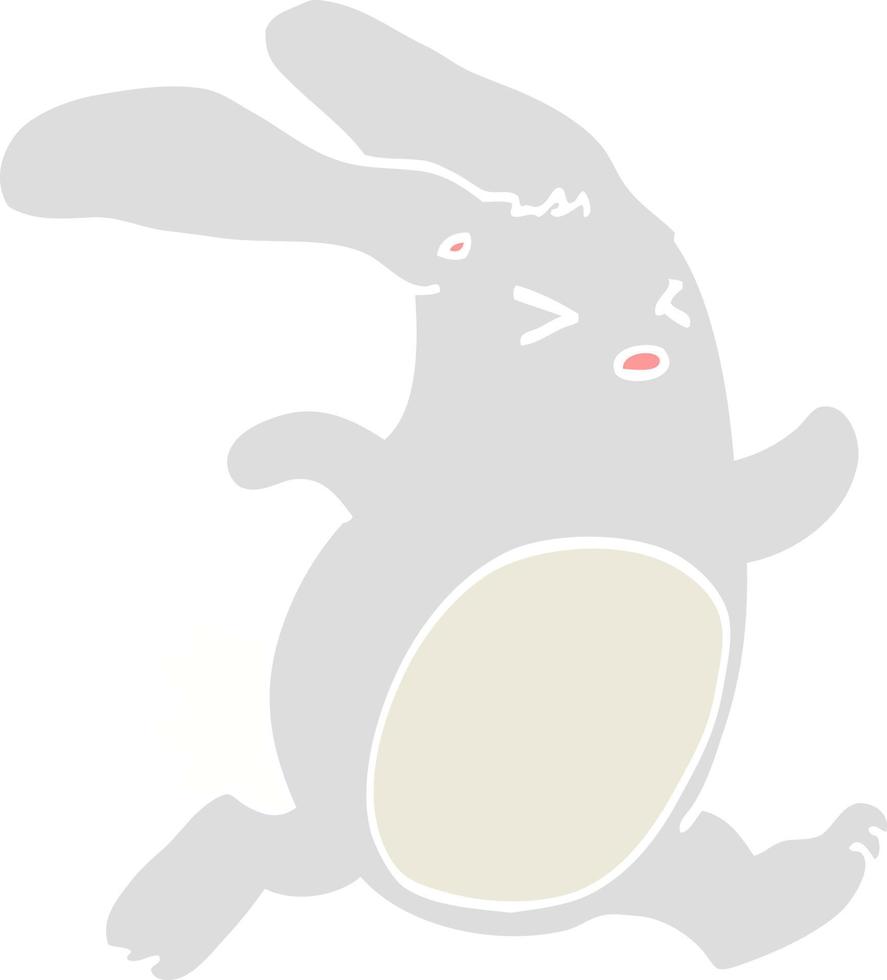 flat color style cartoon rabbit vector