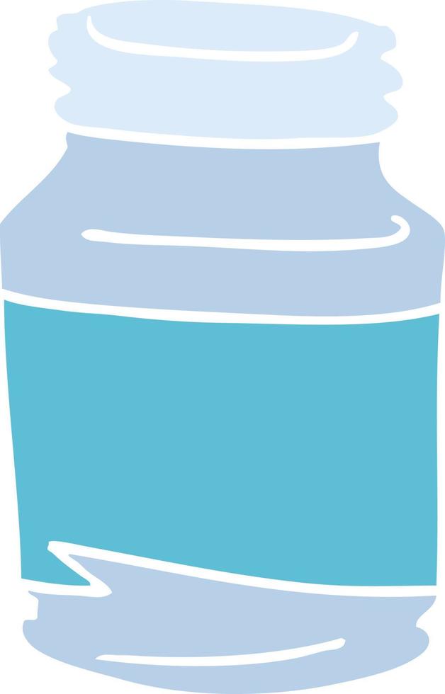 cartoon doodle glass jar vector