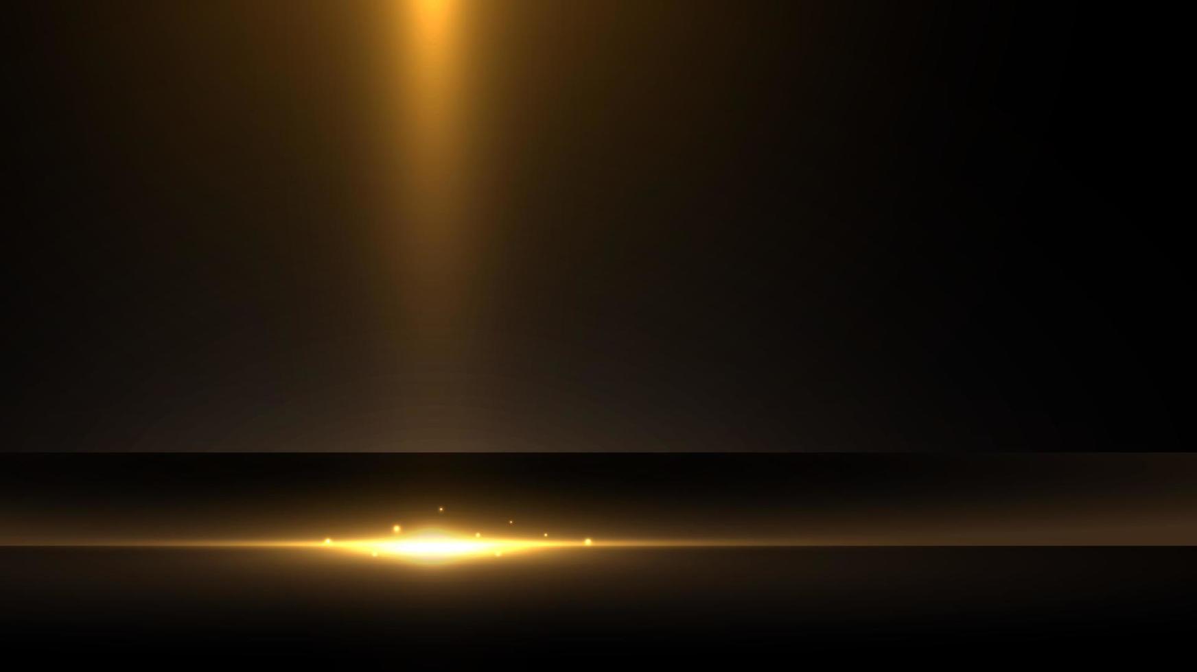 Abstract black stage scene with spotlight and lighting effect background vector