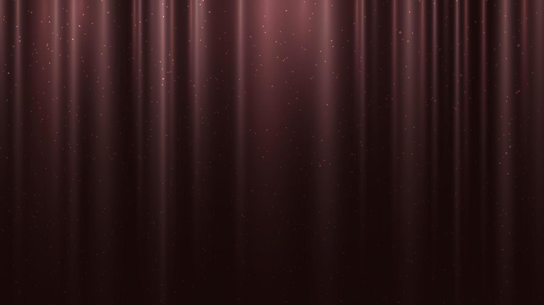 Abstract elegant red fabric curtain background with dust glitter light effect luxury style vector