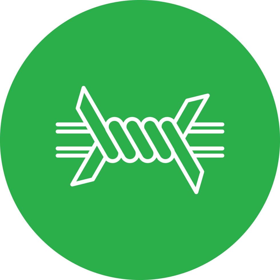 Barbed Wire Line Circle Multicolor vector