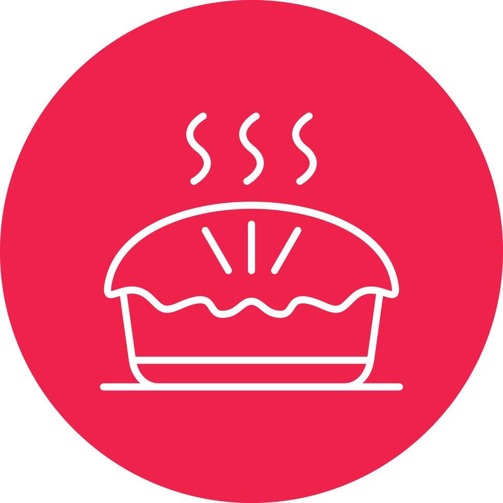 Apple Pie Line Circle Multicolor vector
