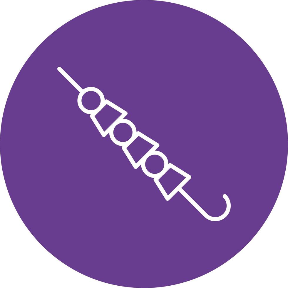Skewer Line Circle Multicolor vector