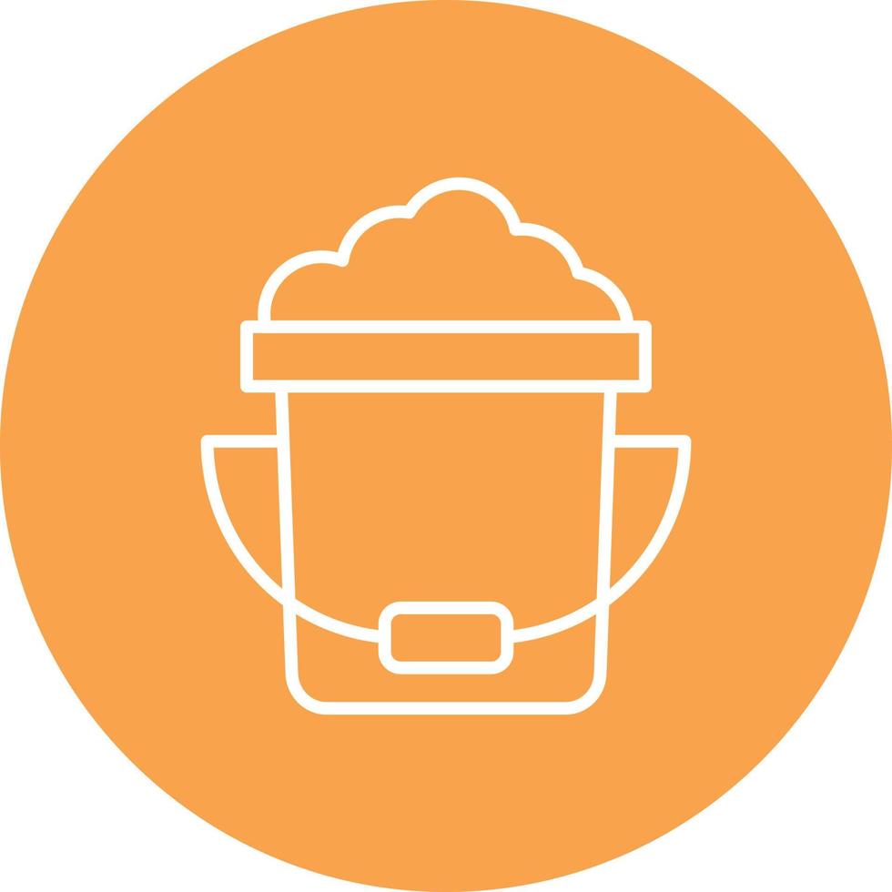 Sand Bucket Line Circle Multicolor vector