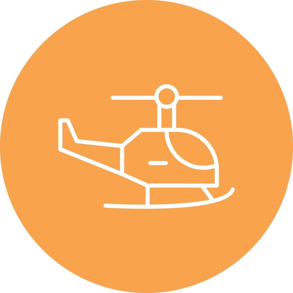 Helicopter Line Circle Multicolor vector