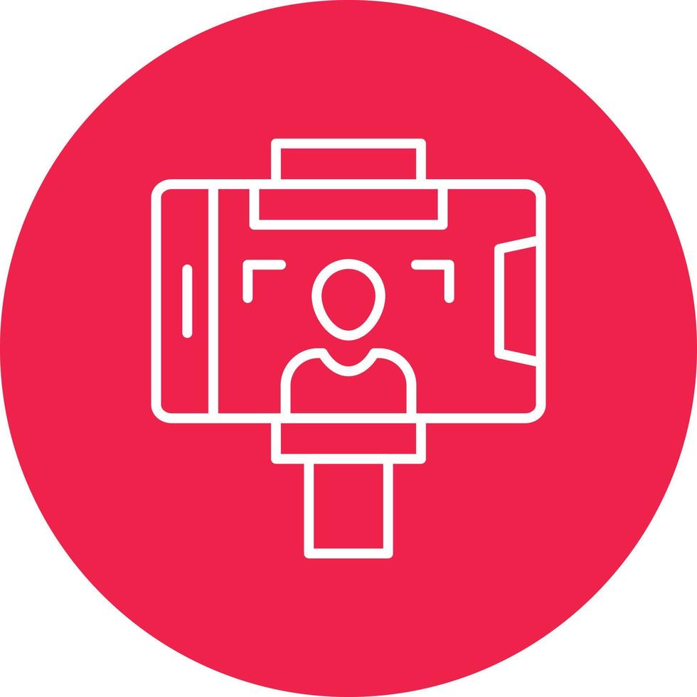 Selfie Line Circle Multicolor vector