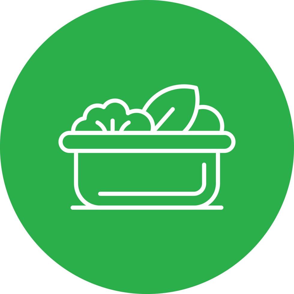 Salad Line Circle Multicolor vector