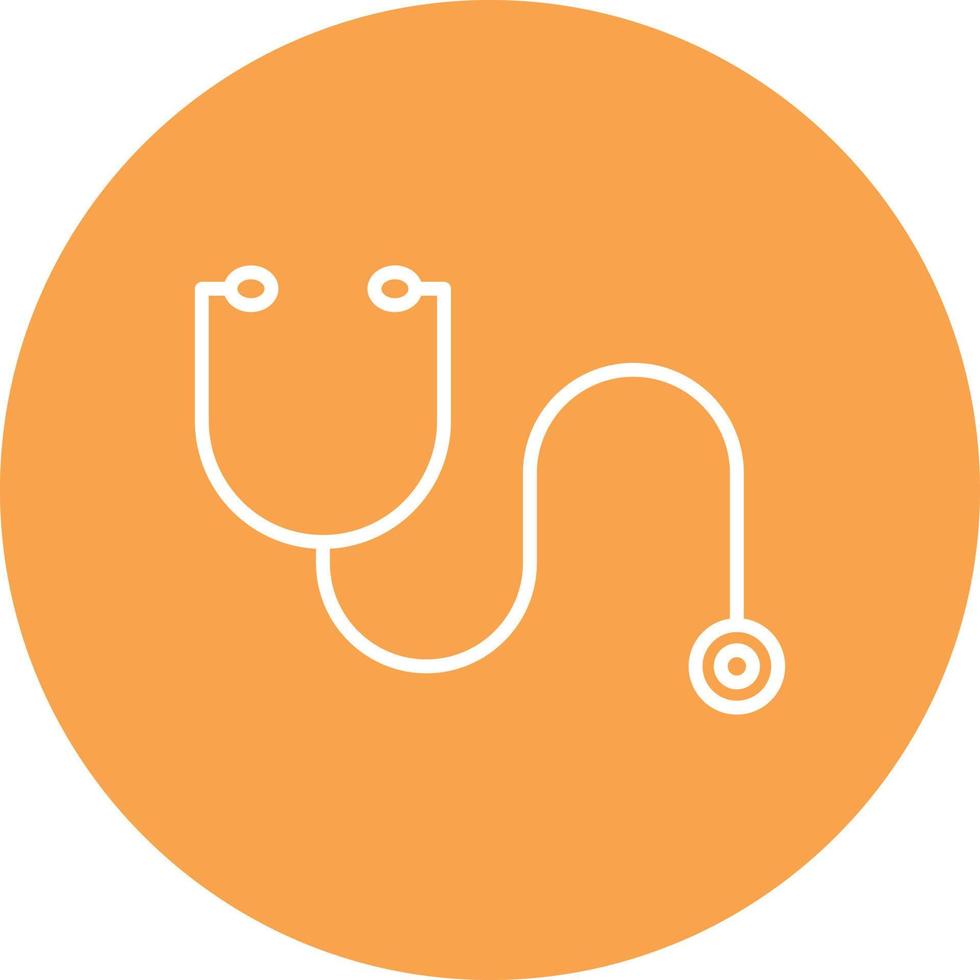Stethoscope Line Circle Multicolor vector