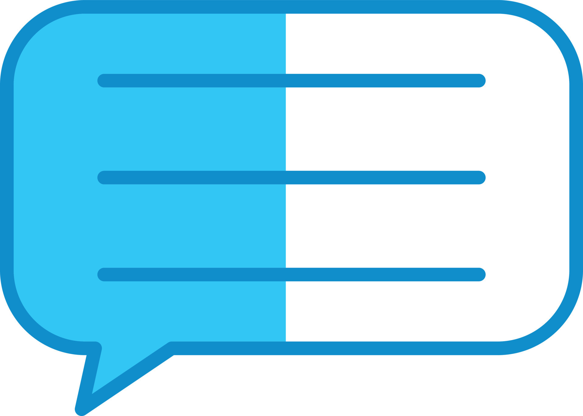 Comment Line Filled Blue 9868598 Vector Art at Vecteezy