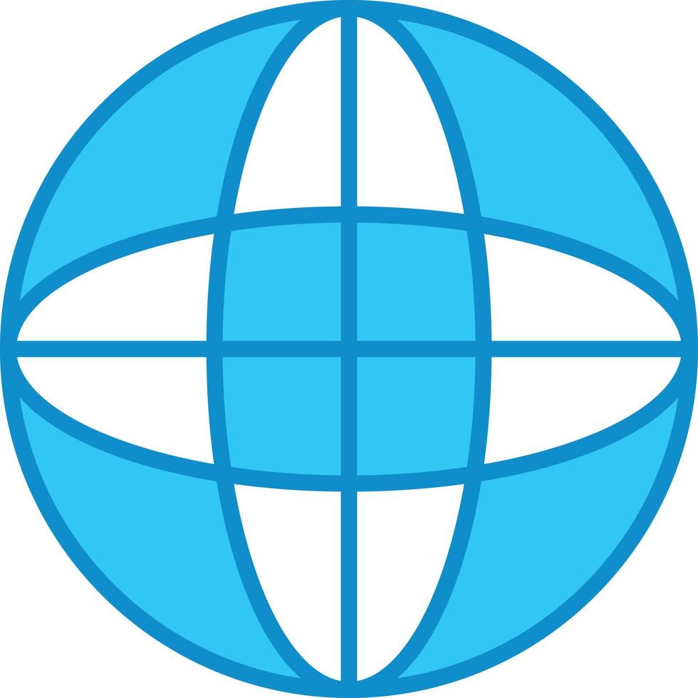 World Line Filled Blue vector