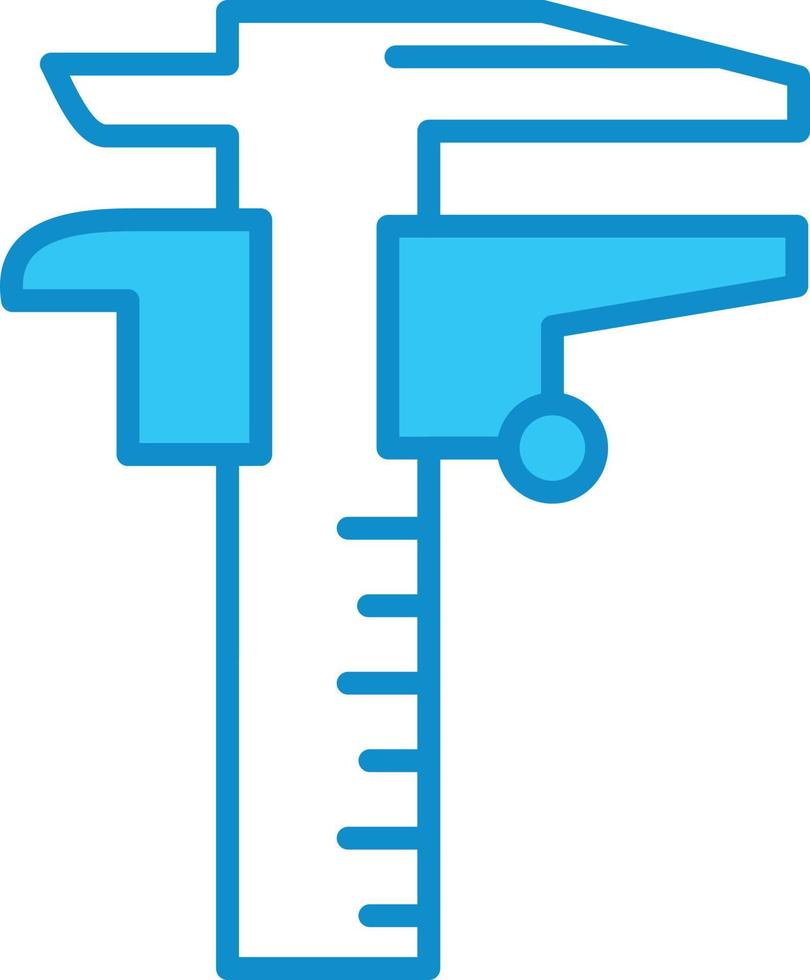 Caliper Line Filled Blue vector