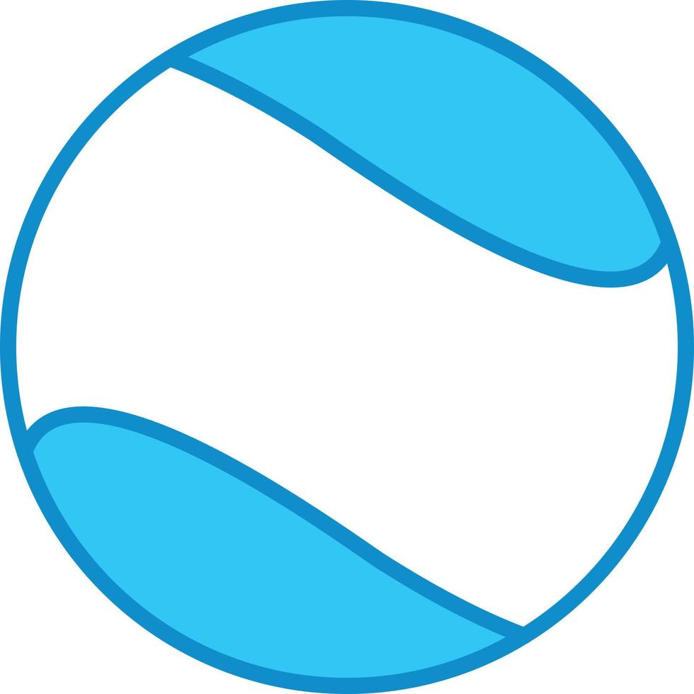 Ball Line Filled Blue vector