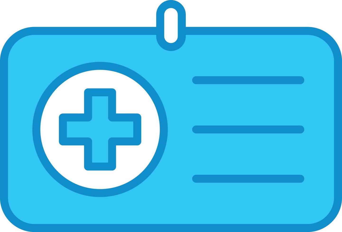 Medical Id Line Filled Blue vector