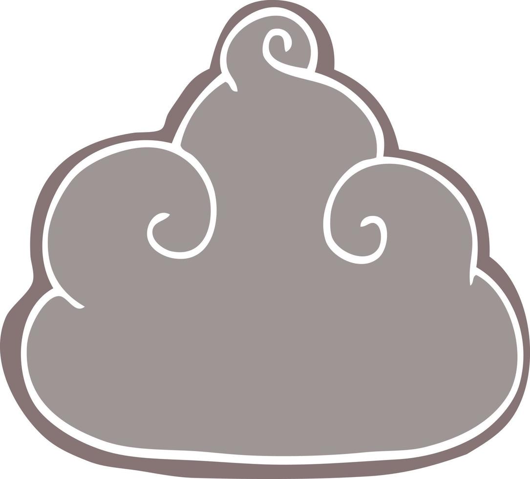 cartoon doodle storm cloud vector