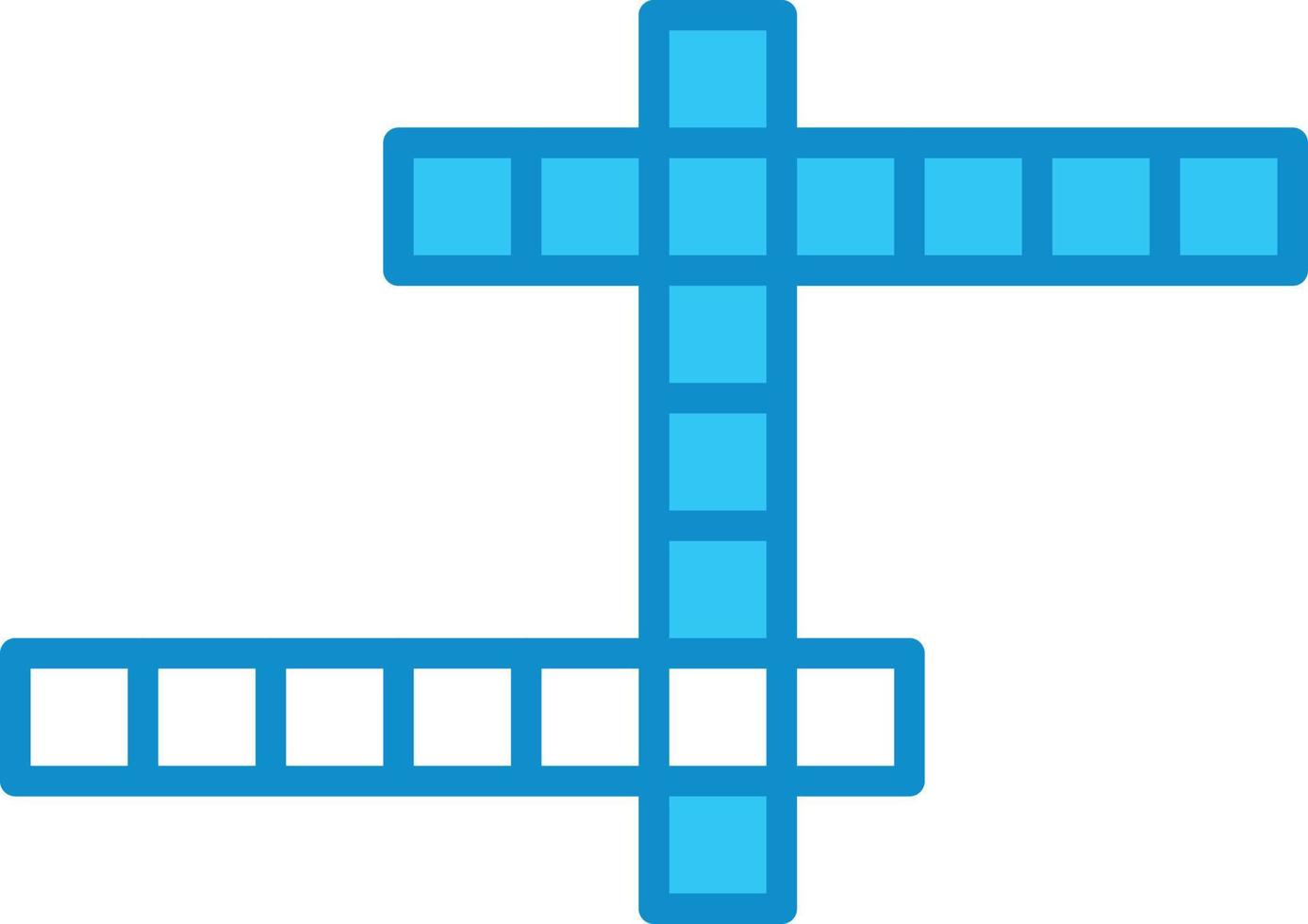 Crossword Line Filled Blue vector