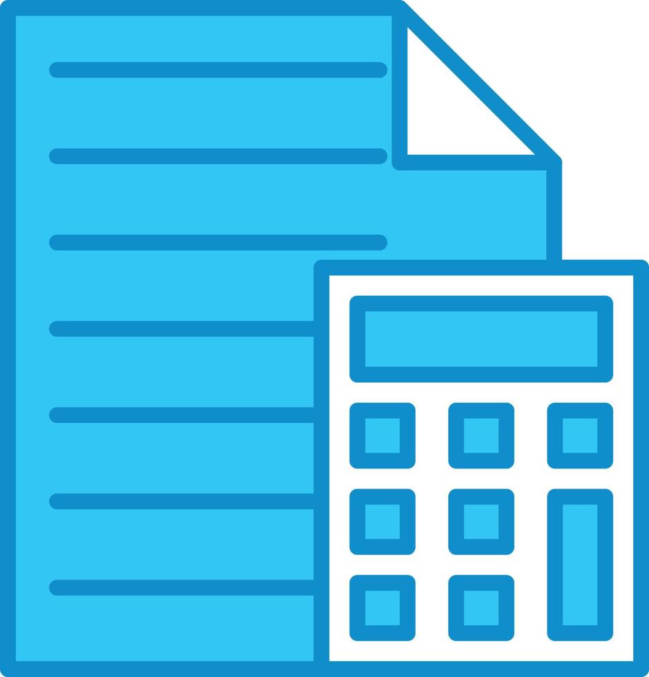 Accounting Line Filled Blue vector