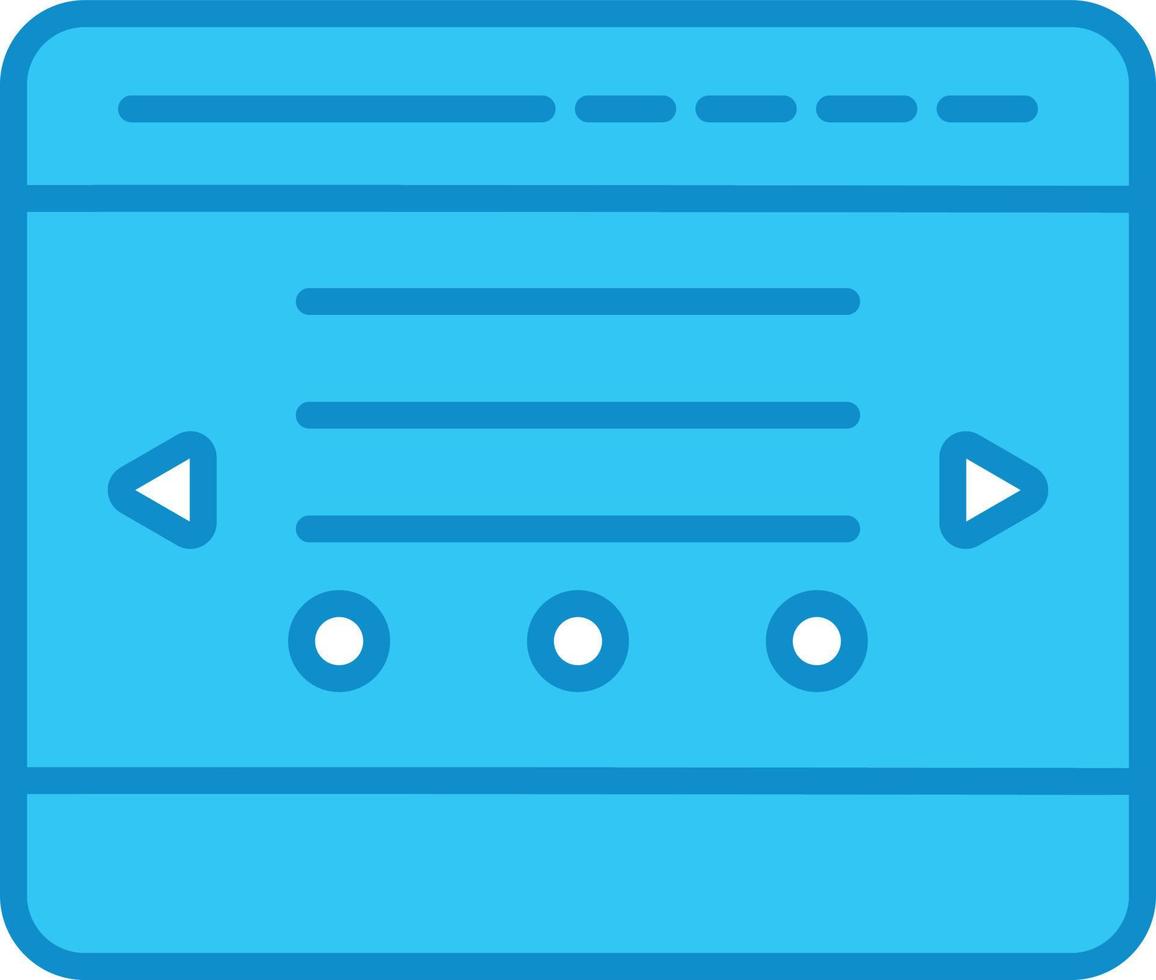 Window Page Line Filled Blue vector