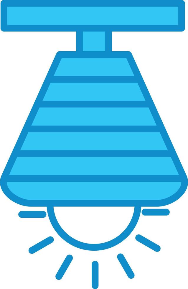 Lamp Line Filled Blue vector