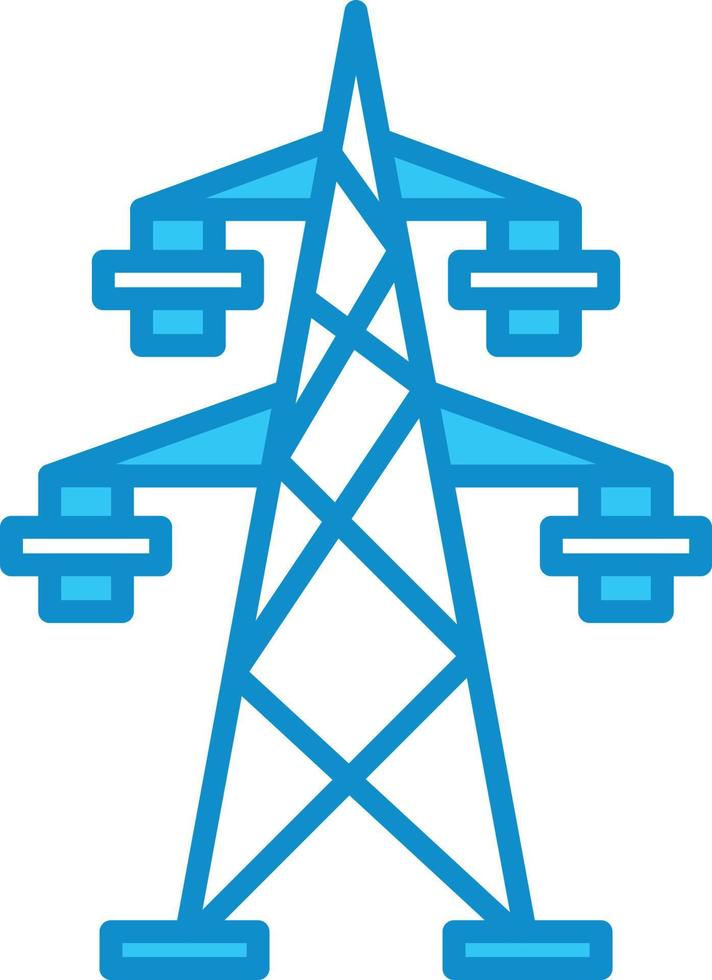 Power Line Filled Blue vector